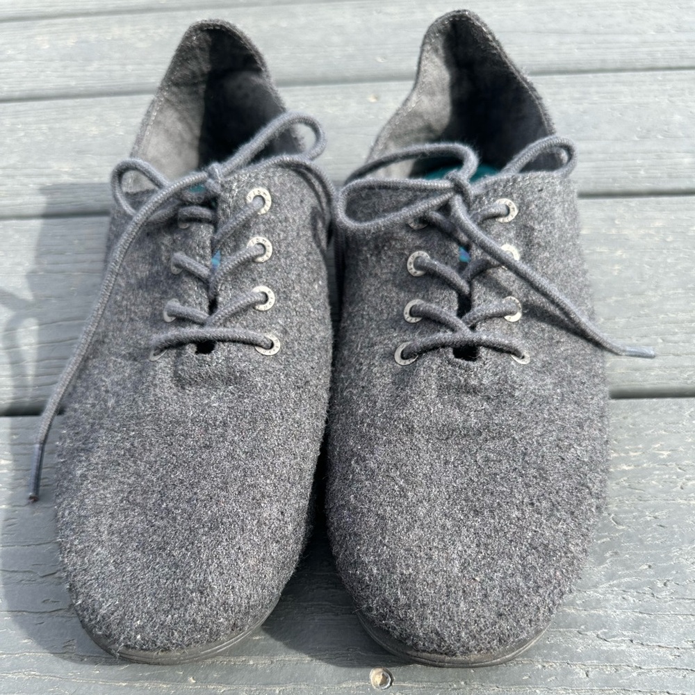 Blowfish Gray Wool Lace-Up Shoes